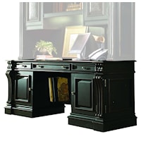 Traditional Computer Credenza with Thickly Reeded Pilasters