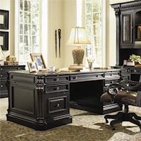 Traditional 7-Drawer Executive Double Pedestal Desk