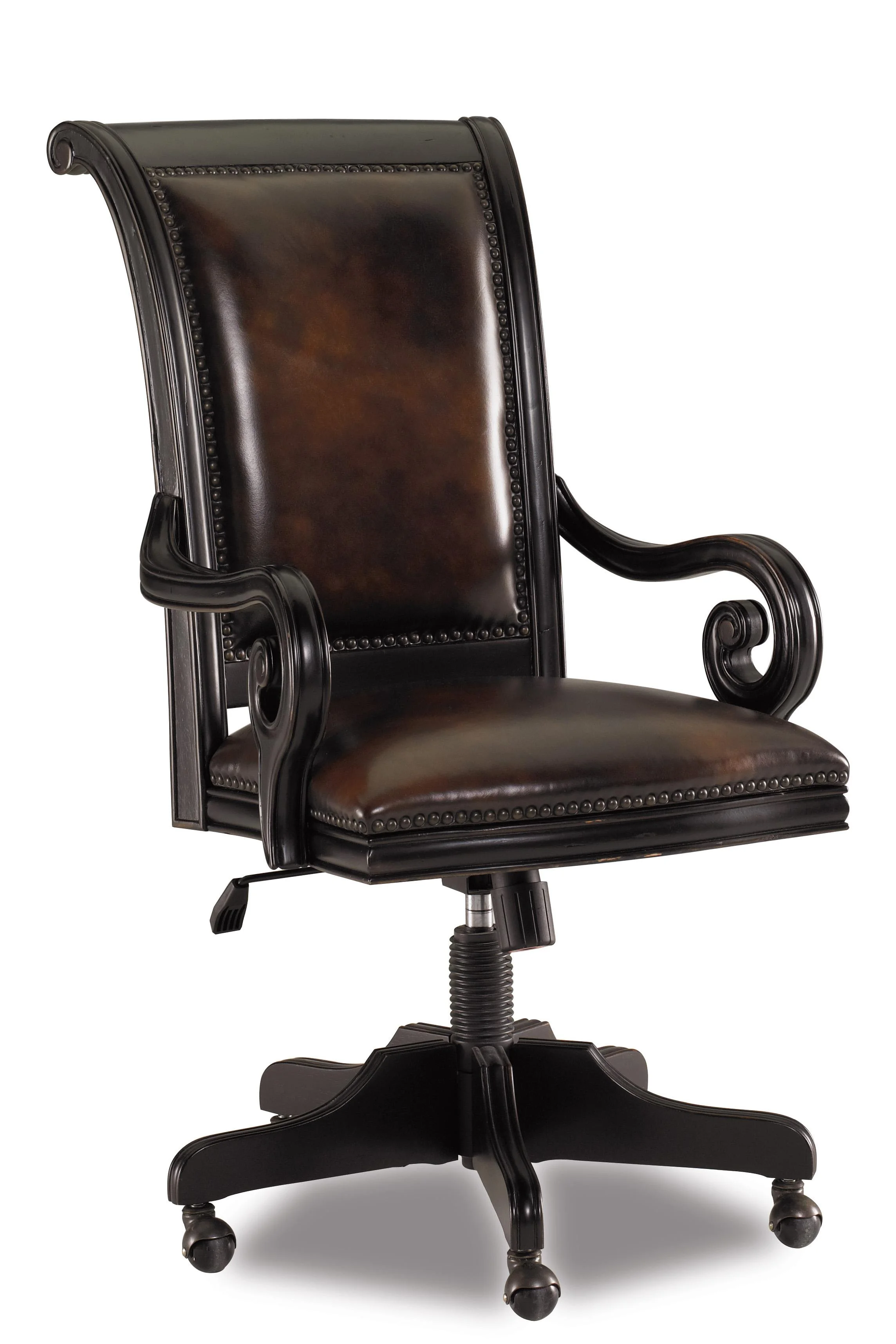 Hooker Furniture Telluride Leather Upholstered Tilt Swivel Executive 