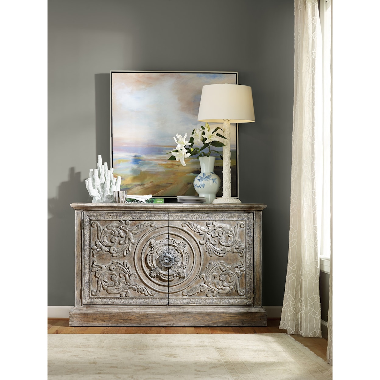 Hooker Furniture True Vintage Two-Door Accent Console