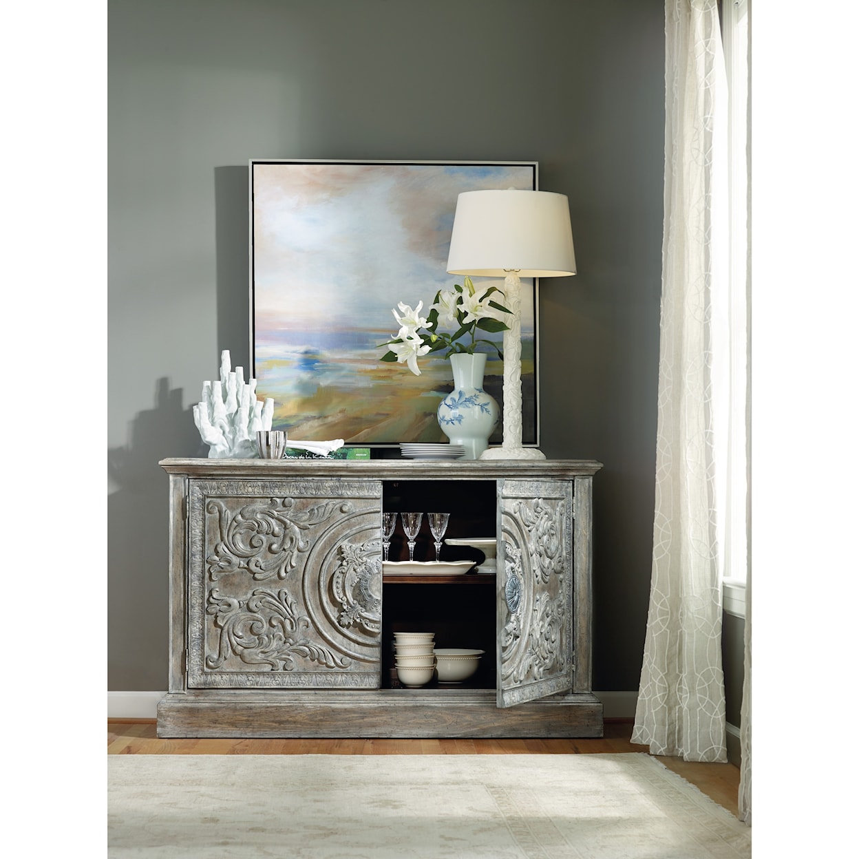 Hooker Furniture True Vintage Two-Door Accent Console