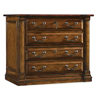 Traditional 4-Drawer Lateral File with Two Locking Drawers