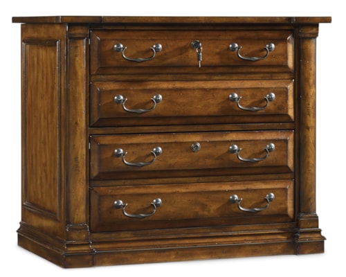 Traditional 4-Drawer Lateral File with Two Locking Drawers