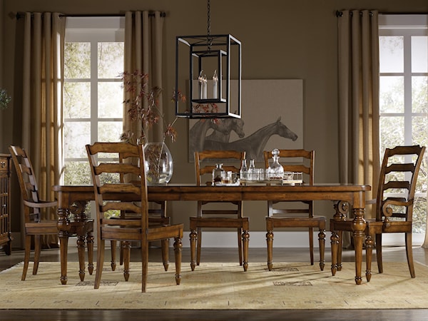 7-Piece Dining Set with Side Chairs