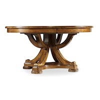 Traditional 60-Inch Round Pedestal Dining Table
