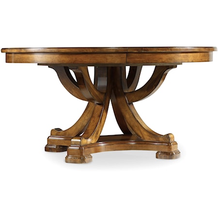 Traditional 60-Inch Round Pedestal Dining Table