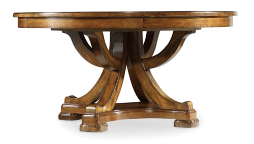 Traditional 60-Inch Round Pedestal Dining Table