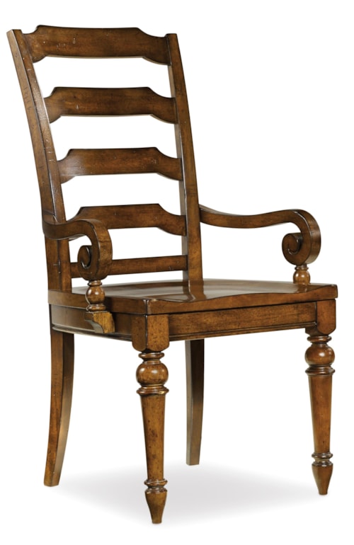 Traditional Ladderback Dining Arm Chair