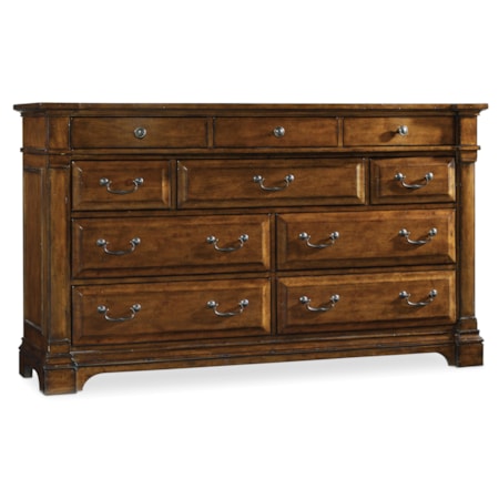 Dresser and Mirror Set