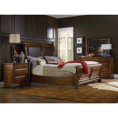 Dresser and Mirror Set