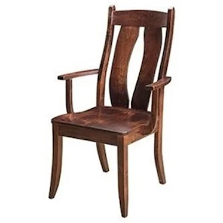 Solid Wood Customizable Arm Chair