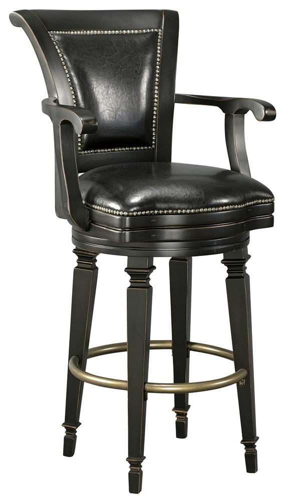 Leather bar chairs with clearance arms
