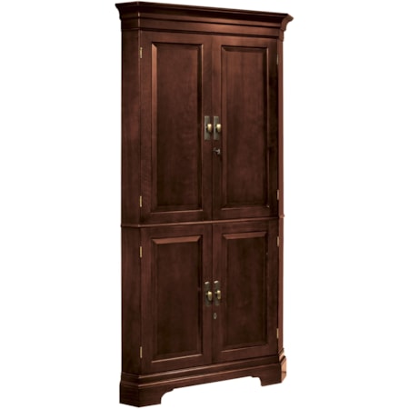 Norcross Hide-A-Bar Cabinet with Four-Doors & Up To 15 Bottles of Wine Storage