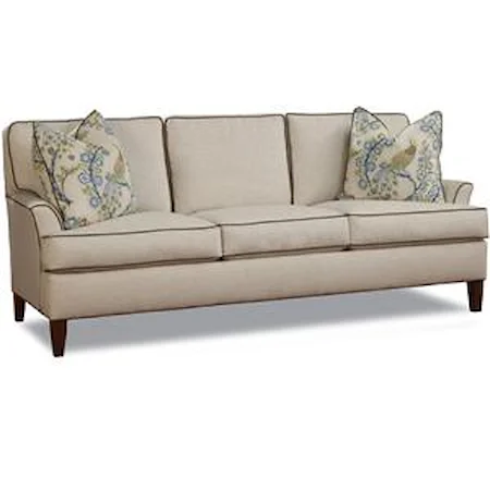 Transitional Sofa with Flared Track Arms