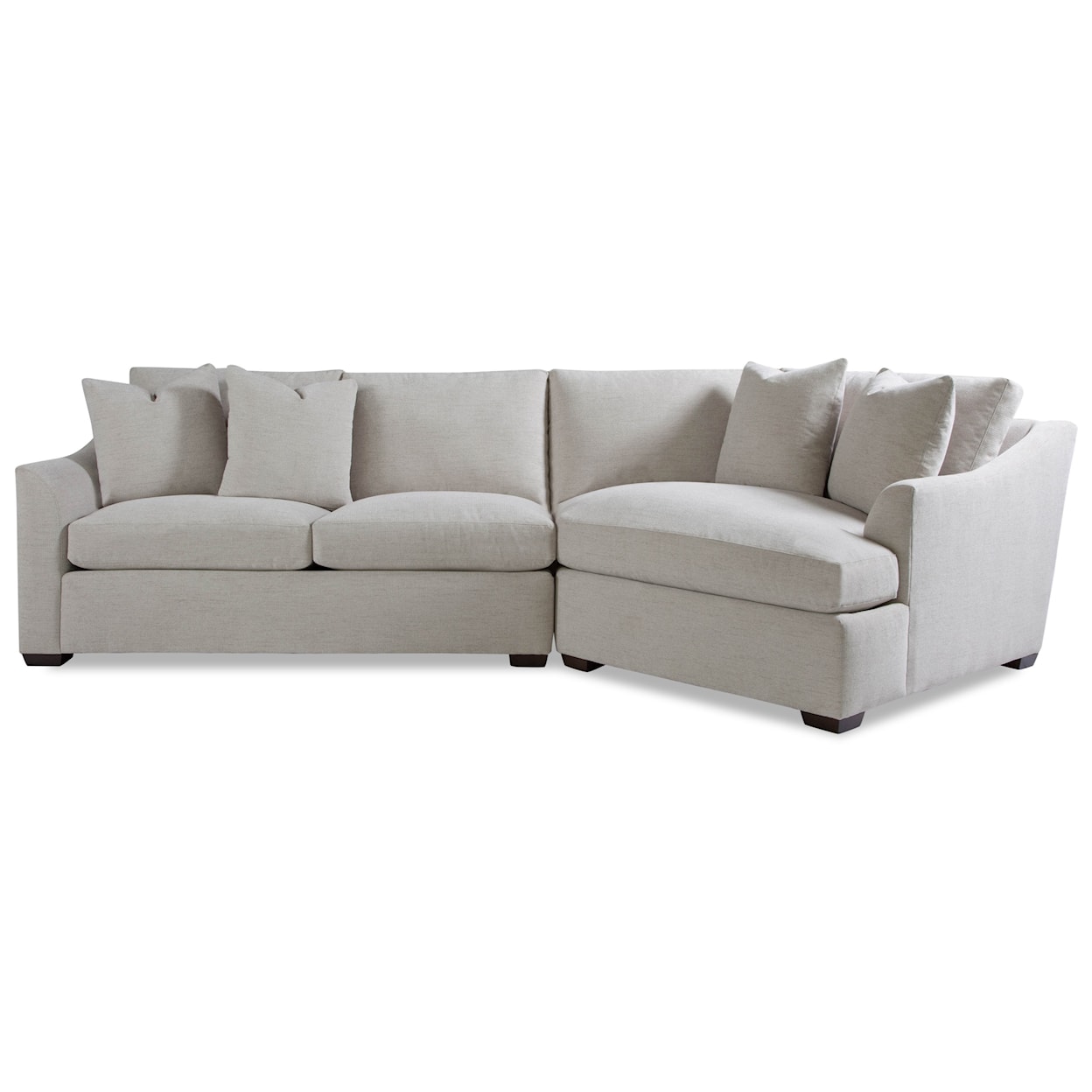 Huntington House Plush 2300-43+2300-34-PURE-IVORY Two Piece Sectional ...