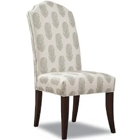Upholstered Dining Side Chair with Tapered Legs