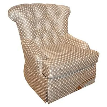 Traditional Chair with Tight Button-Tufted Back