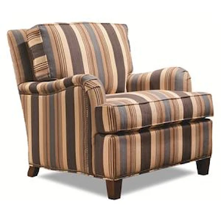 Upholstered Arm Chair with English Arms & Loose Back Cushion