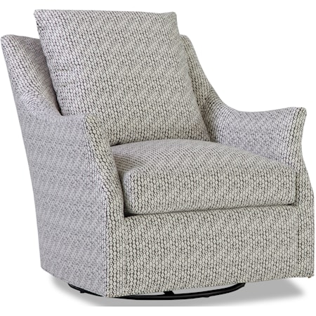 Swivel Glider Chair with Flared Slope Arms