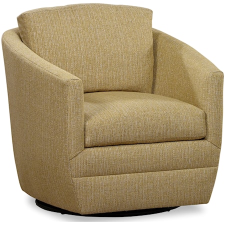 Contemporary Upholstered Accent Swivel Barrel Chair