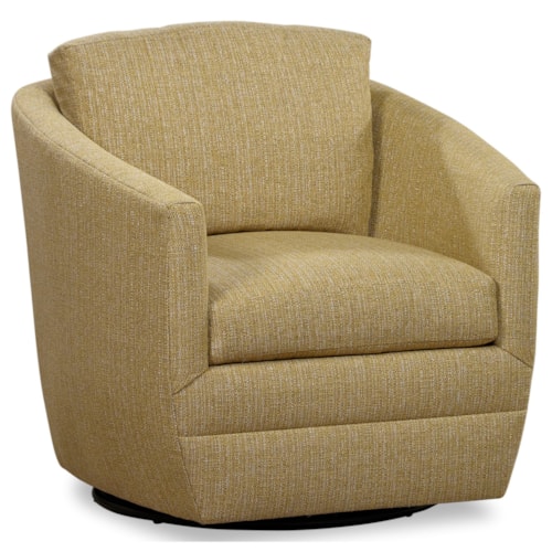 Contemporary Upholstered Accent Swivel Barrel Chair