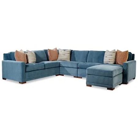 Contemporary Sectional with Ottoman