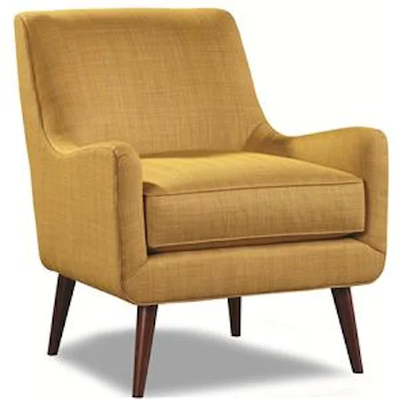 Upholstered Chair with Mid-Century Modern Legs 