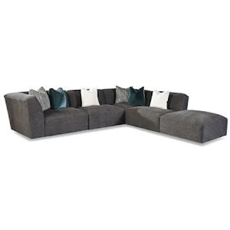 Customizable Left Arm Facing Tight Back Sectional 
