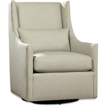 Swivel Glider Chair with Slope Arms