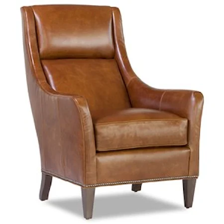 Transitional Chair with Flared Arms