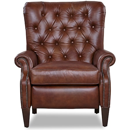 Traditional Power Recliner with Button Tufting