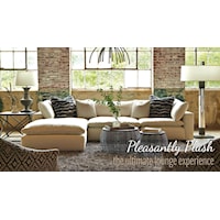 Sectional Sofa Group with Track Arms and Tight Seat Cushion