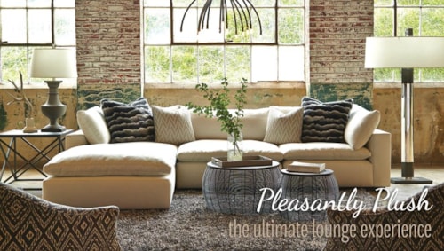 Sectional Sofa Group with Track Arms and Tight Seat Cushion