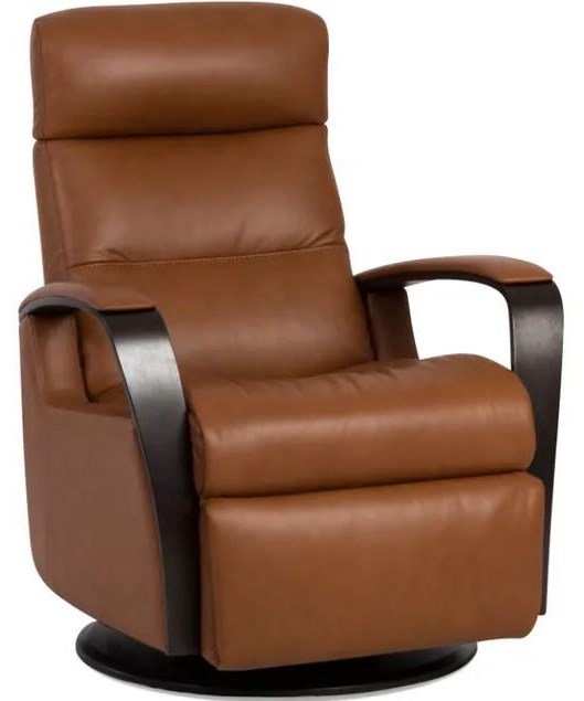 IMG Comfort Recliners Modern Peak Recliner Relaxer with Exposed Wood Arms Sprintz Furniture Recliners