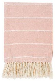 Indaba Throw A45600 Brushed Cotton Throw, Pink | Stoney Creek Furniture ...