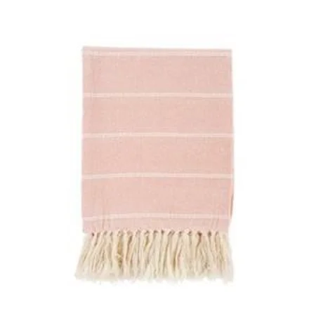 Brushed Cotton Throw, Pink