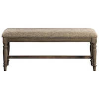 Transitional Dining Bench with Upholstered Seating