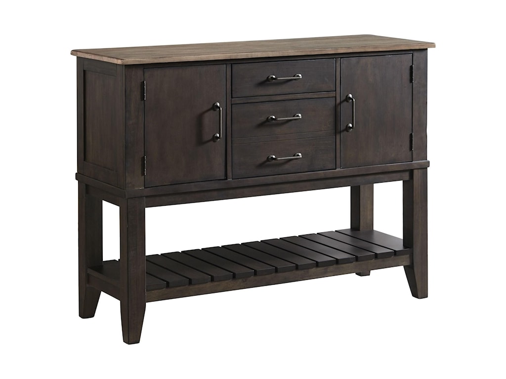 Intercon Beacon Transitional 3-Drawer Dining Server with Adjustable ...