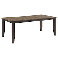 Transitional Dining Table with 18" Self-Storing Leaf