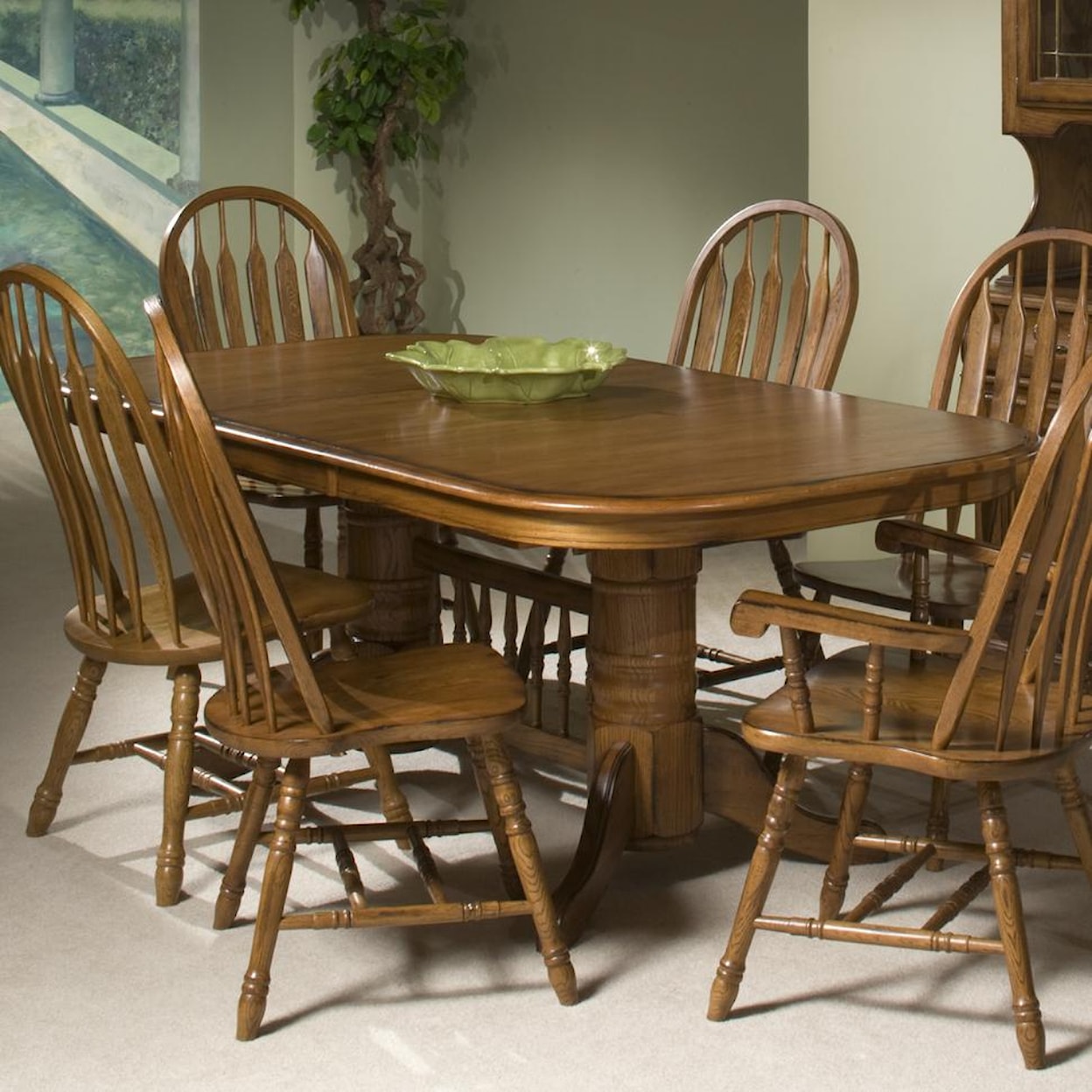 Intercon Classic Oak Trestle Table