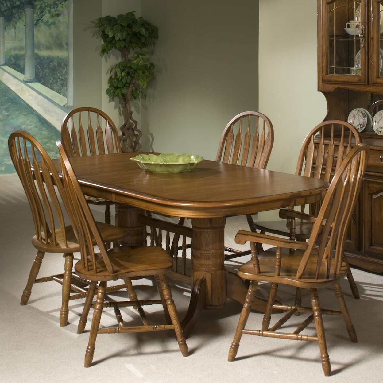 Intercon Classic Oak Trestle Table