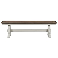 Cottage Dining Bench with Trestle Base