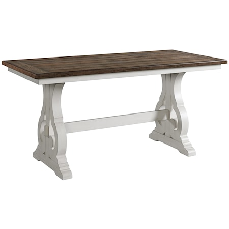 Cottage Counter Height Table with Trestle Base