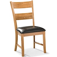 Dining Chair with Ladder Back and Cushion