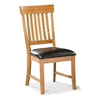 Dining Chair with Slat Back and Cushion