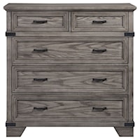 Rustic Industrial Media Chest with Cedar-Lined Drawers