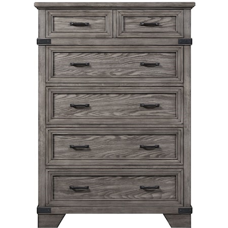 Rustic Industrial Chest of Drawers with Cedar-Lined Drawers