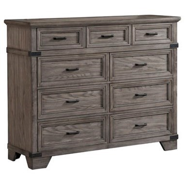 Intercon Rustic Industrial Dresser with CedarLined Drawers