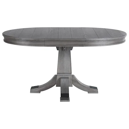Relaxed Vintage Round Dining Table with Leaf