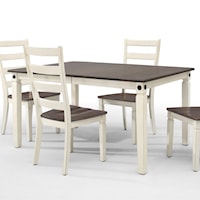Two-Toned Dining Table with Leaf
